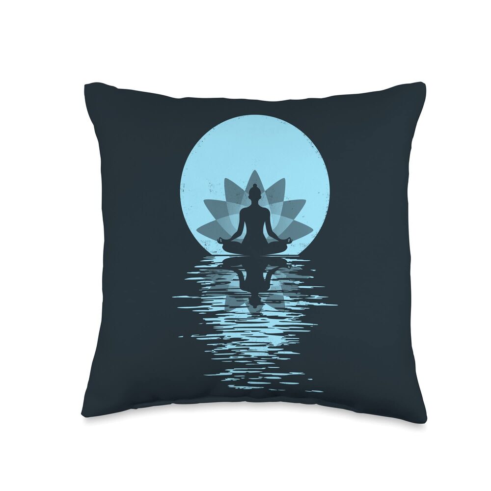3672 Yogi Yogini Health Meditation Outfits Girls Yoga Throw Pillow